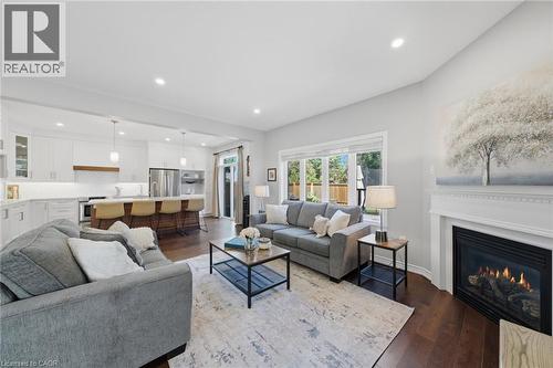 401 Valridge Drive, Ancaster, ON - Indoor Photo Showing Living Room With Fireplace