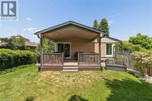 Covered rear deck and private yard - 138 Blueridge Avenue, Kitchener, ON 