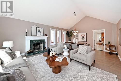 34 Captain Armstrong Lane, Markham, ON - Indoor Photo Showing Living Room With Fireplace
