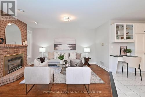34 Captain Armstrong Lane, Markham, ON - Indoor Photo Showing Living Room With Fireplace