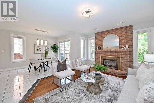 34 Captain Armstrong Lane, Markham, ON - Indoor Photo Showing Living Room With Fireplace