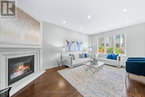 277 Chatfield Drive, Vaughan, ON - Indoor Photo Showing Living Room With Fireplace