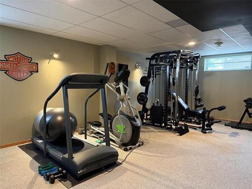 44 Ben Hewak Bay, Winnipeg, MB - Indoor Photo Showing Gym Room