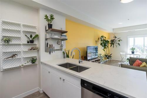 304-50 Philip Lee Dr, Winnipeg, MB - Indoor Photo Showing Kitchen With Double Sink