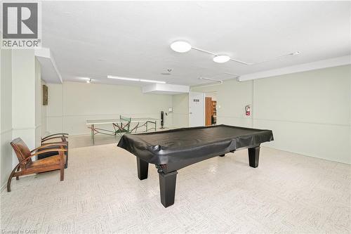 Recreation room featuring a billiards table and a ping pong table - 975 Warwick Court Unit# 708, Burlington, ON - Indoor Photo Showing Other Room
