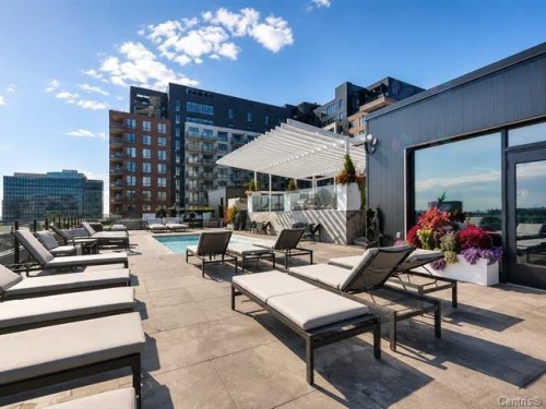 Terrasse - 205-700 Rue Des Éclaircies, Brossard, QC - Outdoor With In Ground Pool