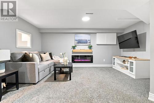 86 Barnes Drive, Ajax, ON - Indoor Photo Showing Living Room With Fireplace