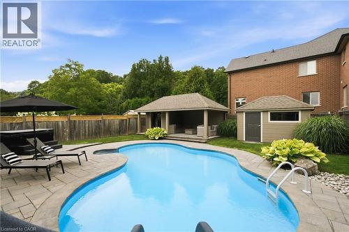 150 Davidson Boulevard, Dundas, ON - Outdoor With In Ground Pool With Deck Patio Veranda With Backyard