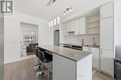 608 - 50 George Butchart Drive, Toronto, ON - Indoor Photo Showing Kitchen With Upgraded Kitchen