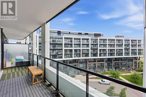608 - 50 George Butchart Drive, Toronto, ON - Outdoor With Balcony With Exterior