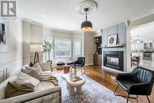 5969 Rayshaw Crescent E, Mississauga, ON - Indoor Photo Showing Living Room With Fireplace