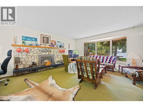 413 97A Highway, Sicamous, BC - Indoor Photo Showing Living Room With Fireplace