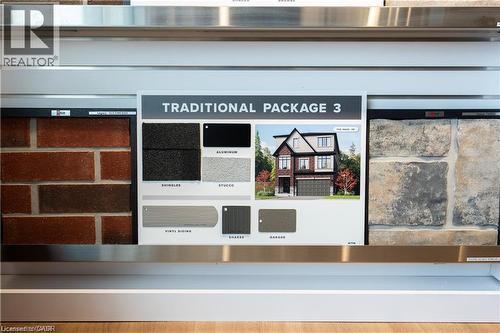 Traditional Package 3 exterior material selection featuring brick, stone, vinyl siding, and shingles - 443 Benninger Drive, Kitchener, ON - Indoor Photo Showing Other Room