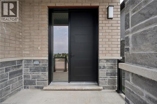 Brick exterior with stone veneer detailing - 451 Benninger Street, Kitchener, ON 