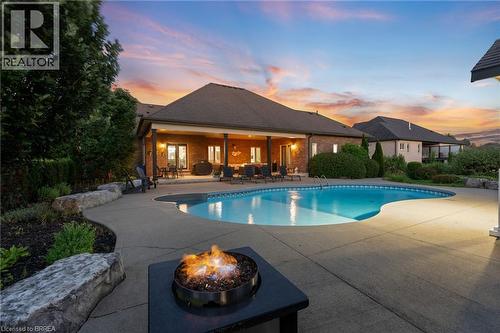13 Wingrove Woods, Brantford, ON - Outdoor With In Ground Pool With Deck Patio Veranda