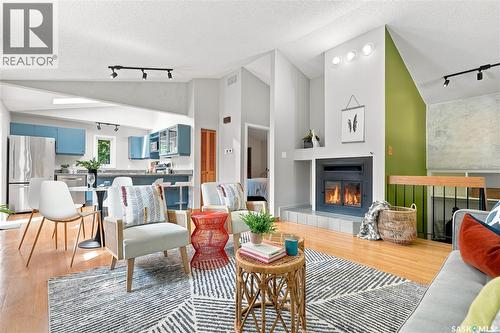 414 Christopher Road, Saskatoon, SK - Indoor Photo Showing Living Room With Fireplace