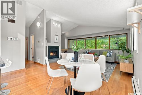 414 Christopher Road, Saskatoon, SK - Indoor Photo Showing Dining Room With Fireplace