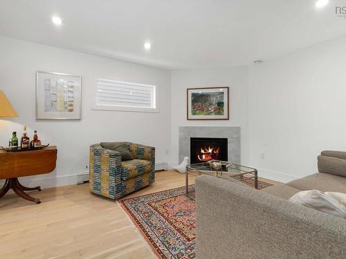 1162 Waterloo Street, Halifax, NS - Indoor Photo Showing Living Room With Fireplace