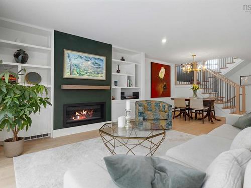 1162 Waterloo Street, Halifax, NS - Indoor Photo Showing Living Room With Fireplace