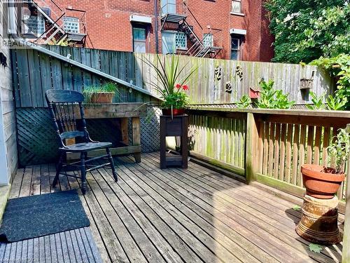 Wood-plank deck with a wood privacy fence and railing - 137 Maplewood Avenue, Hamilton, ON - Outdoor With Deck Patio Veranda With Exterior
