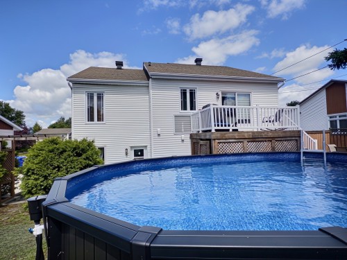 Cour - 1895 Rue St-Denis, Val-D'Or, QC - Outdoor With Above Ground Pool With Exterior
