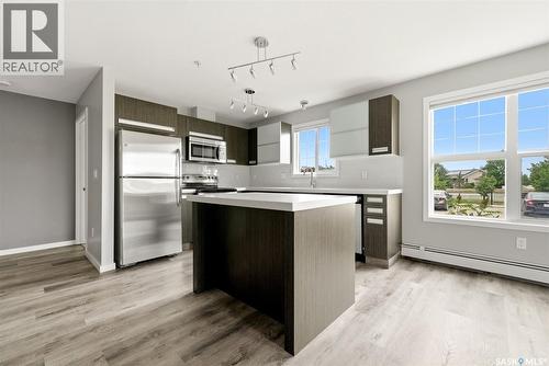 114 1610 Dakota Drive, Regina, SK - Indoor Photo Showing Kitchen With Stainless Steel Kitchen With Upgraded Kitchen