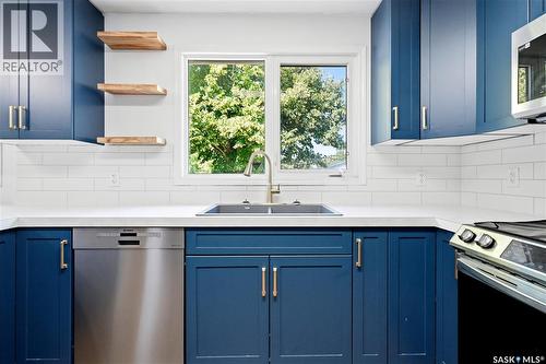 3234 Maxwell Street, Saskatoon, SK - Indoor Photo Showing Kitchen With Double Sink