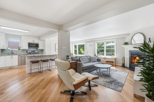 48 Tower Drive, Toronto, ON - Indoor Photo Showing Living Room With Fireplace