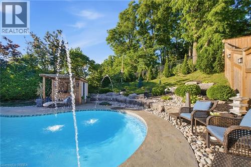 75 Hunter Way, Brantford, ON - Outdoor With In Ground Pool