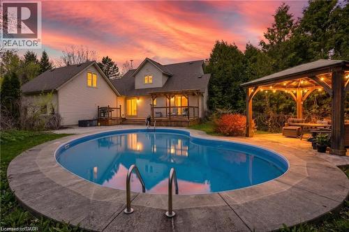 2000 15 Side Road, Milton, ON - Outdoor With In Ground Pool With Deck Patio Veranda With Backyard