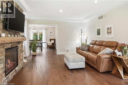2000 15 Side Road, Milton, ON - Indoor Photo Showing Living Room With Fireplace