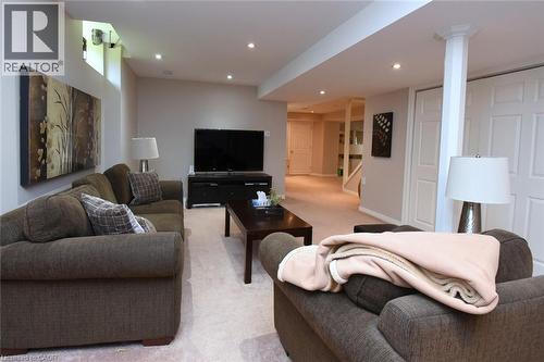 Recessed lighting and light-toned carpeting - 470 Amanda Crescent, Burlington, ON - Indoor