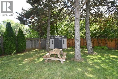 Expansive lawn area featuring mature trees and a fully fenced yard - 470 Amanda Crescent, Burlington, ON - Outdoor With Backyard