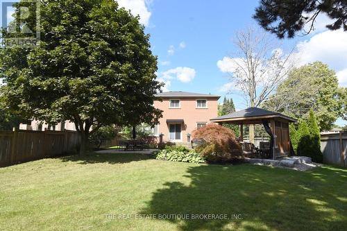 Rear view of generous yard and gazebo - 470 Amanda Crescent, Burlington, ON - Outdoor