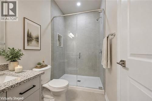 Virtually Staged - 525 Erinbrook Drive Unit# B046, Kitchener, ON - Indoor Photo Showing Bathroom