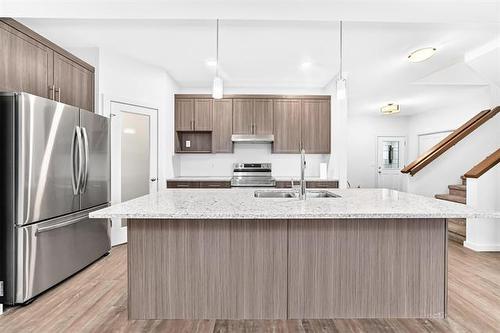 6 Dedrick Bay, Winnipeg, MB - Indoor Photo Showing Kitchen With Double Sink With Upgraded Kitchen