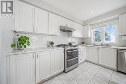 Quartz Counter, Beautiful Petal Pattern Backsplash - 