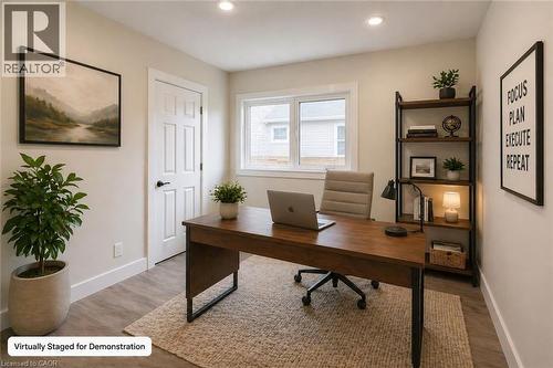AI-generated for demonstration purposes only - 361 Prospect Avenue, Kitchener, ON - Indoor Photo Showing Office