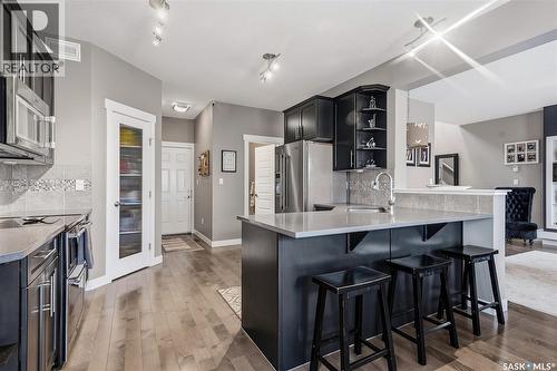 419 Kensington Boulevard, Saskatoon, SK - Indoor Photo Showing Kitchen With Stainless Steel Kitchen With Upgraded Kitchen