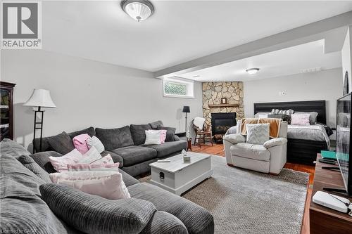 Rec Room in apartment - 11 Rochelle Crescent, Ridgeway, ON - Indoor Photo Showing Living Room With Fireplace