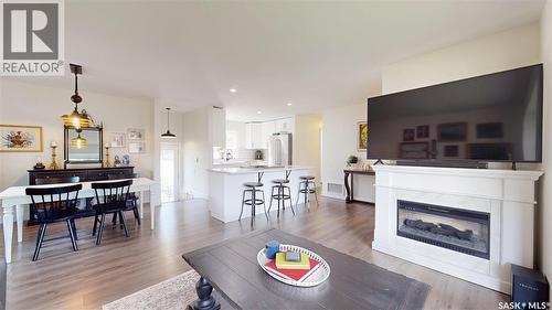 30 Probe Street, Regina, SK - Indoor Photo Showing Living Room With Fireplace