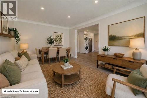 AI staged for demonstration purposes only - 361 Prospect Avenue, Kitchener, ON - Indoor Photo Showing Living Room