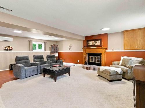 18 P Thomas Drive, Dartmouth, NS - Indoor Photo Showing Basement With Fireplace