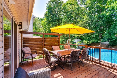Balcon - 19 Rue Des Perdrix, Gatineau (Hull), QC - Outdoor With Above Ground Pool With Deck Patio Veranda With Exterior