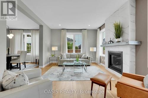 80 Lantern Road, Ottawa, ON - Indoor Photo Showing Living Room With Fireplace