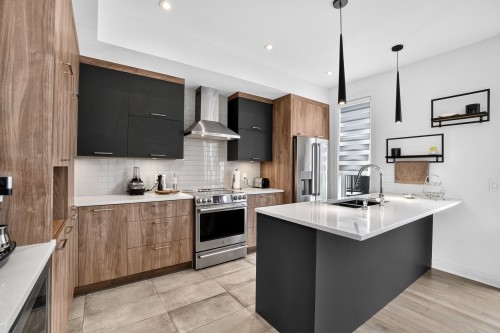 Cuisine - 18029 Rue De Cheverny, Mirabel, QC - Indoor Photo Showing Kitchen With Double Sink With Upgraded Kitchen