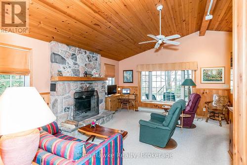20 Scott Lane, Tiny, ON - Indoor Photo Showing Living Room With Fireplace
