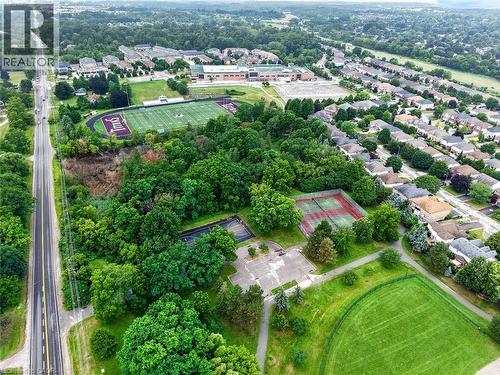 Aerial perspective showcasing a residential area with extensive green spaces - 43 Liam Drive, Ancaster, ON - Outdoor With View