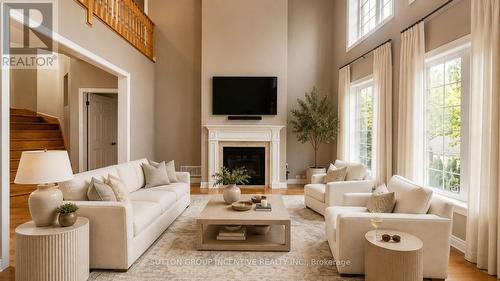 48 Riverwalk Place, Midland, ON - Indoor Photo Showing Living Room With Fireplace