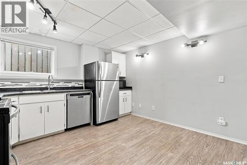 205 Imperial Street, Saskatoon, SK - Indoor Photo Showing Kitchen With Stainless Steel Kitchen With Double Sink